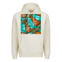 Oatmeal Heather fall gnomes seamless pattern Premium Hoodie - BundleAndBundleShop