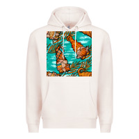 Pale Pink fall gnomes seamless pattern Premium Hoodie - BundleAndBundleShop