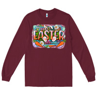 Burgundy Easter Long Sleeve Tee - CowGirlArtShop