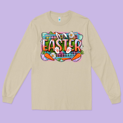 Easter Long Sleeve Tee Designed By Cowgirlartshop