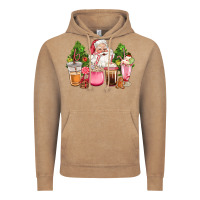 Vintage Coffee pink christmas santa coffe cups Vintage Hoodie - CowGirlArtShop