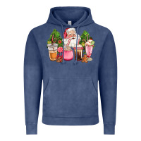 Pink Christmas Santa Coffe Cups Vintage Hoodie | Teevron