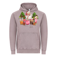 Vintage Zinc pink christmas santa coffe cups Vintage Hoodie - CowGirlArtShop