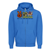 True Royal Peace Love White Tailed Buck Deer Zipper Hoodie - LillyAllenDesigns