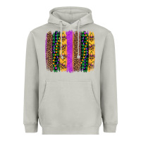 Moon Dust mardi gras fleur de lis and beads brush stroke Heavyweight Hoodie - Artiststas