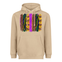 Mushroom mardi gras fleur de lis and beads brush stroke Heavyweight Hoodie - Artiststas