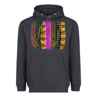 Smoke mardi gras fleur de lis and beads brush stroke Heavyweight Hoodie - Artiststas