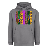 Storm mardi gras fleur de lis and beads brush stroke Heavyweight Hoodie - Artiststas