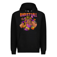 Black Basketball life afro girl sneakers Premium Hoodie - RanaPortraitStore