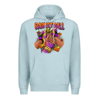 Blue Mist Basketball life afro girl sneakers Premium Hoodie - RanaPortraitStore