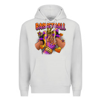 Dove Grey Basketball life afro girl sneakers Premium Hoodie - RanaPortraitStore