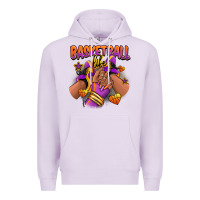 Lilac Basketball life afro girl sneakers Premium Hoodie - RanaPortraitStore