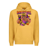 Mustard Basketball life afro girl sneakers Premium Hoodie - RanaPortraitStore