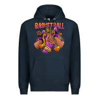 Navy Basketball life afro girl sneakers Premium Hoodie - RanaPortraitStore