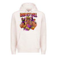 Pale Pink Basketball life afro girl sneakers Premium Hoodie - RanaPortraitStore