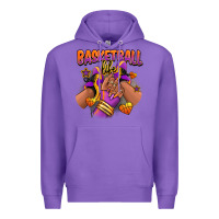 Purple Basketball life afro girl sneakers Premium Hoodie - RanaPortraitStore