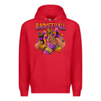 Red Basketball life afro girl sneakers Premium Hoodie - RanaPortraitStore