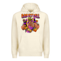 Sandshell Basketball life afro girl sneakers Premium Hoodie - RanaPortraitStore