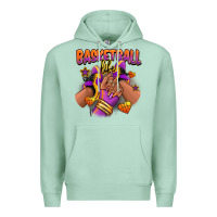 Seafoam Basketball life afro girl sneakers Premium Hoodie - RanaPortraitStore