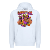 White Basketball life afro girl sneakers Premium Hoodie - RanaPortraitStore