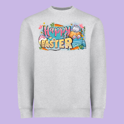 Happy Easter Heavyweight Sweatshirt Designed By Lillyallendesigns