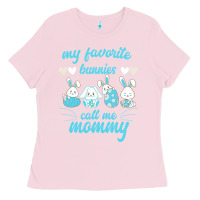 Bubblegum Pink My Favorite Bunnies Call Me Mommy Ladies Tee - Bettercallsaul
