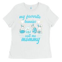 White My Favorite Bunnies Call Me Mommy Ladies Tee - Bettercallsaul