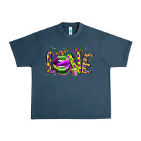 Midnight Navy mardi gras love lips Urban Heavy Tee - CowGirlArtShop