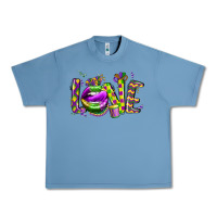 Pebble Blue mardi gras love lips Urban Heavy Tee - CowGirlArtShop