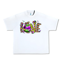 White mardi gras love lips Urban Heavy Tee - CowGirlArtShop