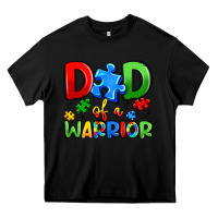 Black dad of a warrior Heavy Core Tee - Artiststas