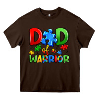 Chocolate Brown dad of a warrior Heavy Core Tee - Artiststas