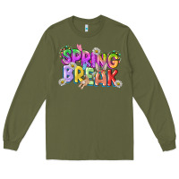Army Green Spring break Easter Day Long Sleeve Tee - CowGirlArtShop