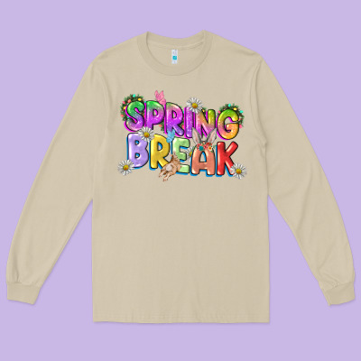 Spring Break Easter Day Long Sleeve Tee Designed By Cowgirlartshop