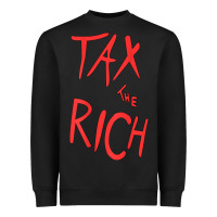 Black tax the rich shirt (on back)political t shirts for women men t shirt Heavyweight Sweatshirt - minhPixels