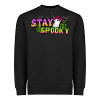 Black Stay Spooky Heavyweight Sweatshirt - CowhideDigitalArt