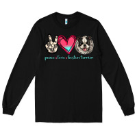 Black Peace Love Boston Terrier Long Sleeve Tee - Jasminsmagicworld