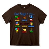 Chocolate Brown god says i am autism Heavy Core Tee - Artiststas