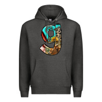 Charcoal Heather farm life alphabet lowercase letters g Premium Hoodie - BundleAndBundleShop