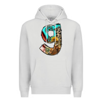 Dove Grey farm life alphabet lowercase letters g Premium Hoodie - BundleAndBundleShop
