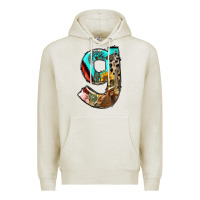 Oatmeal Heather farm life alphabet lowercase letters g Premium Hoodie - BundleAndBundleShop