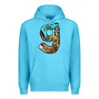 Ocean Blue farm life alphabet lowercase letters g Premium Hoodie - BundleAndBundleShop