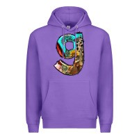 Purple farm life alphabet lowercase letters g Premium Hoodie - BundleAndBundleShop