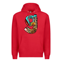 Red farm life alphabet lowercase letters g Premium Hoodie - BundleAndBundleShop
