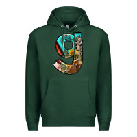 Sports Green farm life alphabet lowercase letters g Premium Hoodie - BundleAndBundleShop