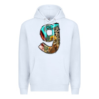 White farm life alphabet lowercase letters g Premium Hoodie - BundleAndBundleShop