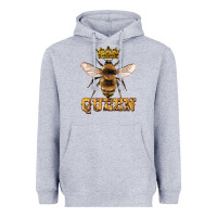 Heather Grey queen bee Heavyweight Hoodie - Artiststas
