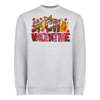 Heather Grey Nach Valentine Heavyweight Sweatshirt - CowhideDigitalArt