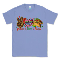 Colony Blue Peace love tacos Classic Tee - NancyCooperArtShop