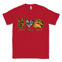 Red Peace love tacos Classic Tee - NancyCooperArtShop